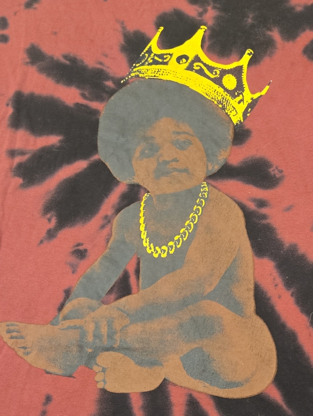 VTG The Notorious B.I.G. "Baby Biggie" Brooklyn Mint Tie-Dye Tee SZ XL 💯 Cotton